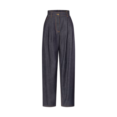 Wide-Cut Pleat Jeans